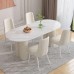 uurshome White Dining Table – Spacious and Elegant Dining Room Table for Families or Gatherings