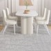 uurshome White Dining Table – Spacious and Elegant Dining Room Table for Families or Gatherings