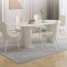 uurshome White Dining Table – Spacious and Elegant Dining Room Table for Families or Gatherings